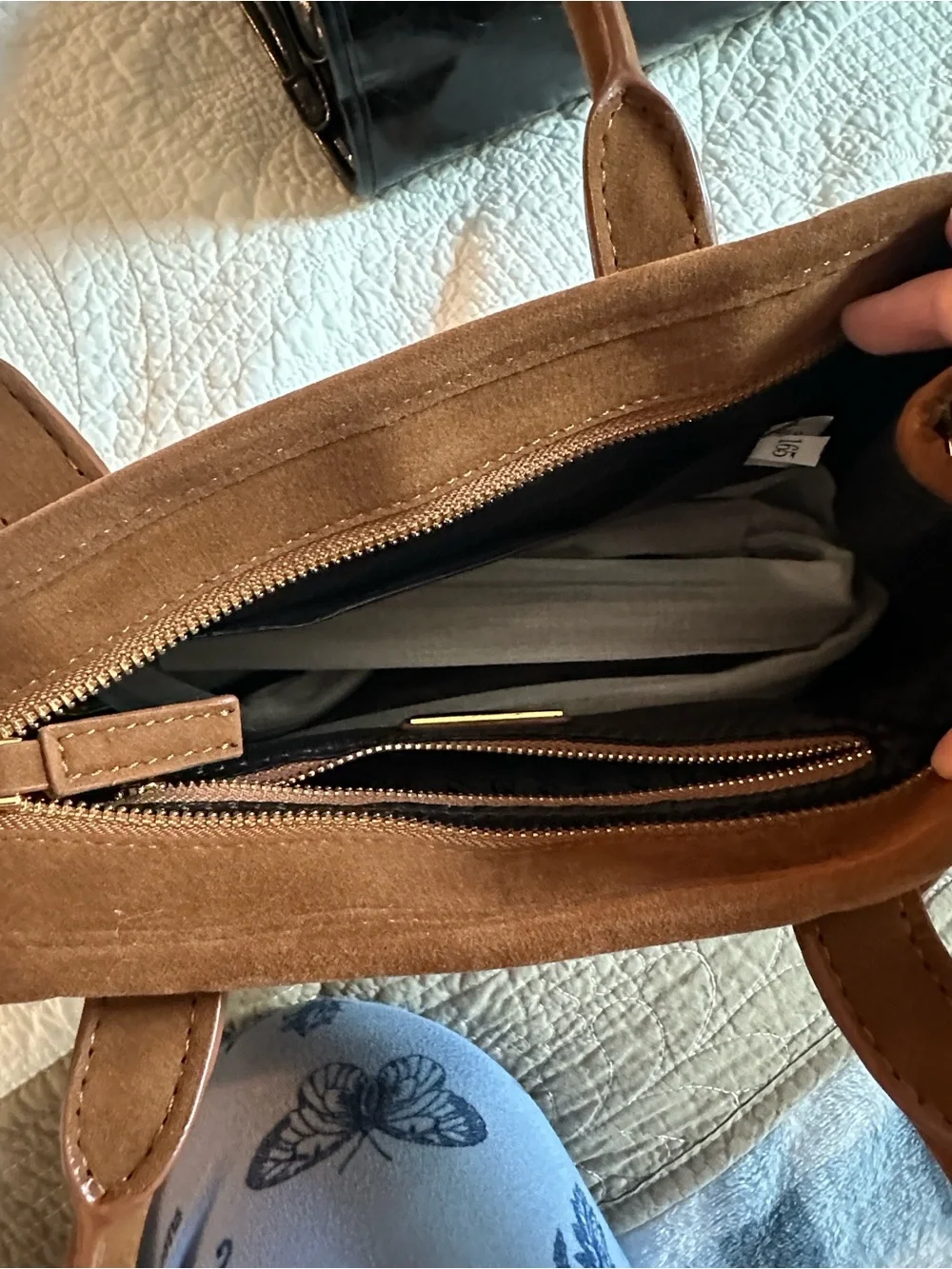 Bonnie Suede Brown & Black Shoulder Tote Bag bundle